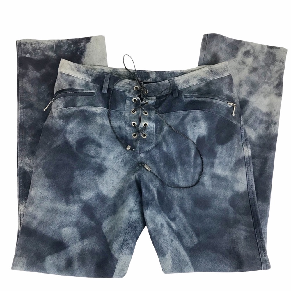 Boutique Blue Tie Dye Suede Pants, 6